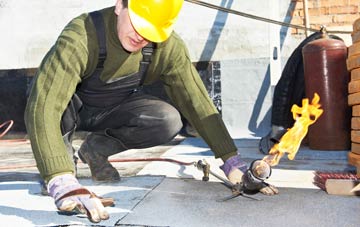 Scaling flat roof construction